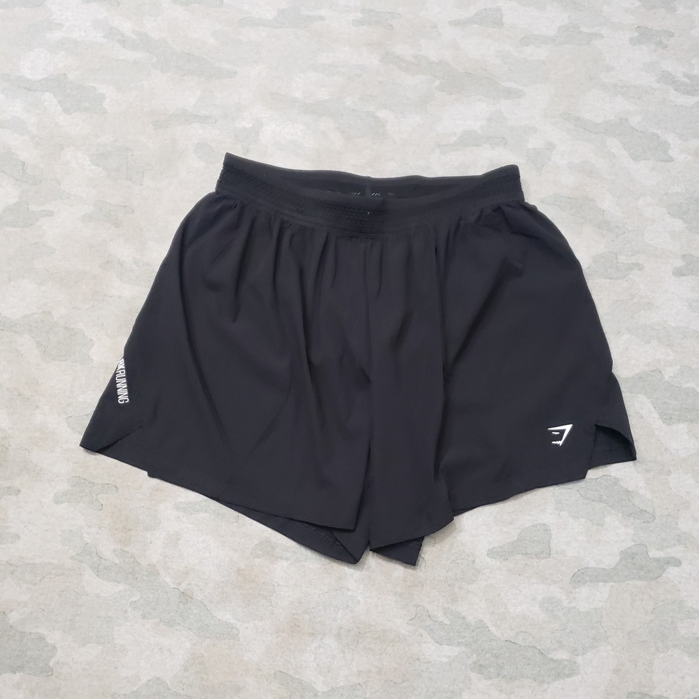 Gymshark Running Shorts Womens Medium Black Athletic Gym Drawstring